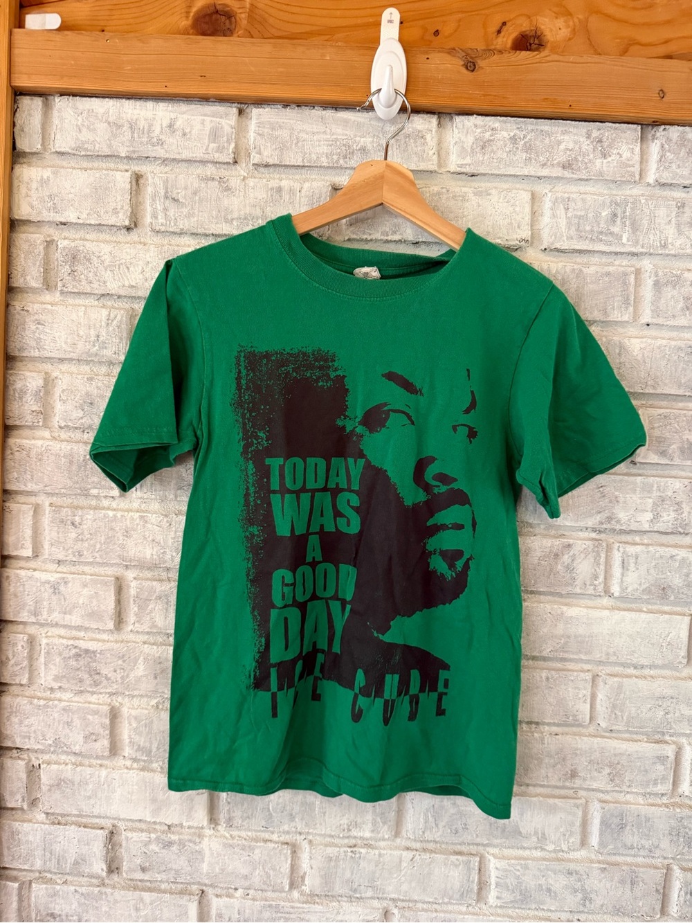 Ice Cube Green Graphic Kids T-Shirt - "Today Was A Good Day"